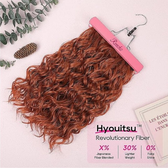 Curly Hair Extensions, 4PCS 16 inch Clip in Hair Extensions Lace Weft Short Curl main image 5